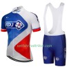 Fahrradbekleidung Radtrikot Kurzarm + Trägershorts 2018 FDJ N003 